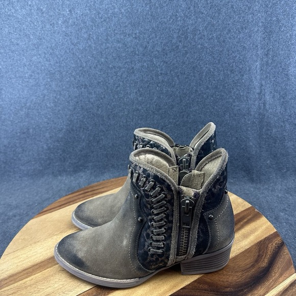 Corral Circle G Womens Genuine Leather Boots Cutout Tooled Distressed Brown Sz 8 - Picture 6 of 12